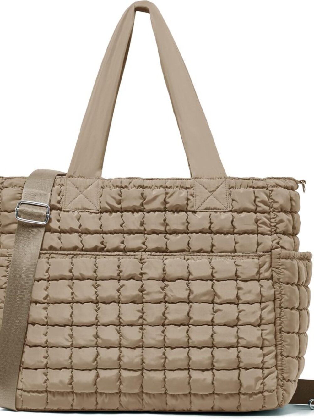 Tote Bag for Women, Large Puffer Shoulder Bag, Quilted Tote Bag